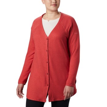 Columbia Cardigan Dames, By the Hearth Plus Size Rood, 67PKUTRIQ